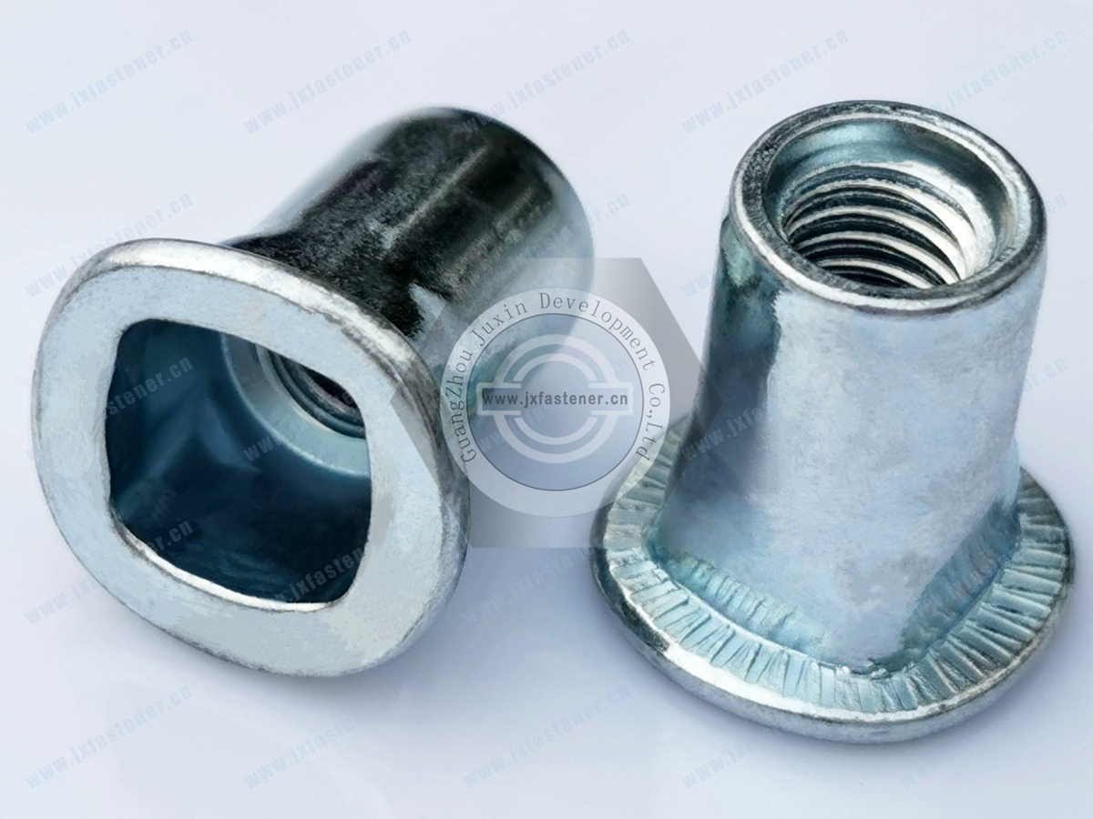 Flat Head open end square body Blind rivet nuts -Open End