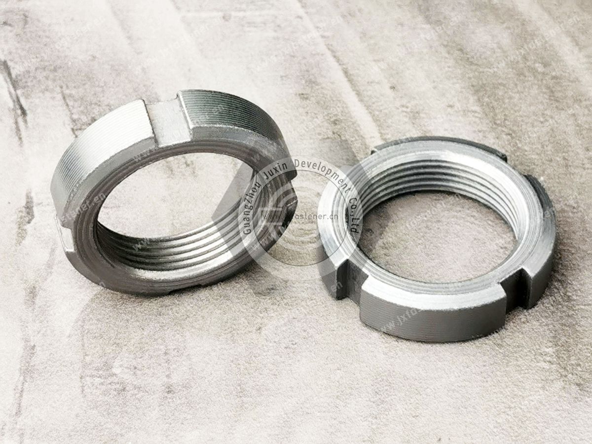 Slotted round nuts, steel or stainless steel, DIN 981, GB/T812, Q391