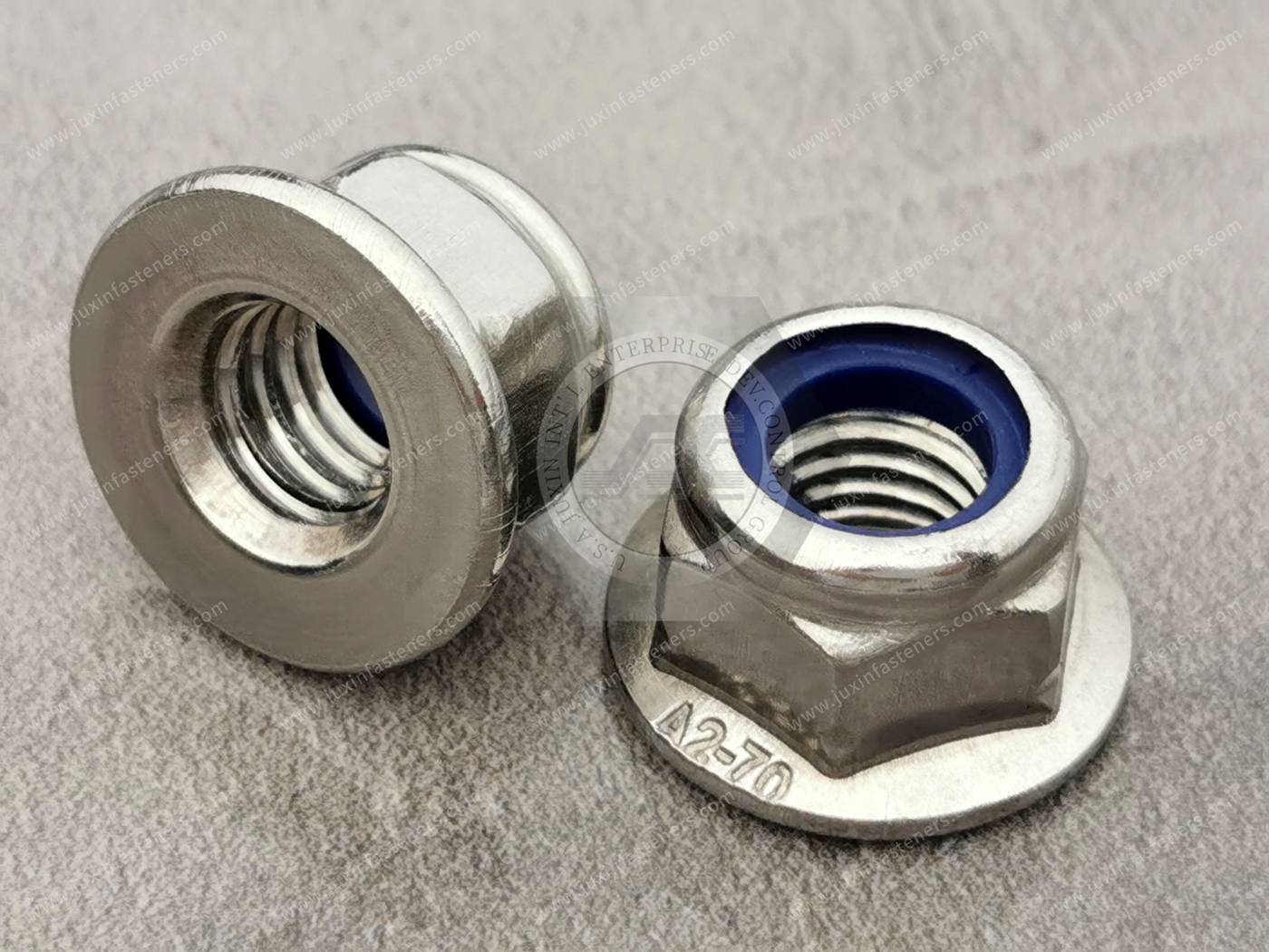 Metric Stainless Steel Nylon-Insert Flange Locknuts