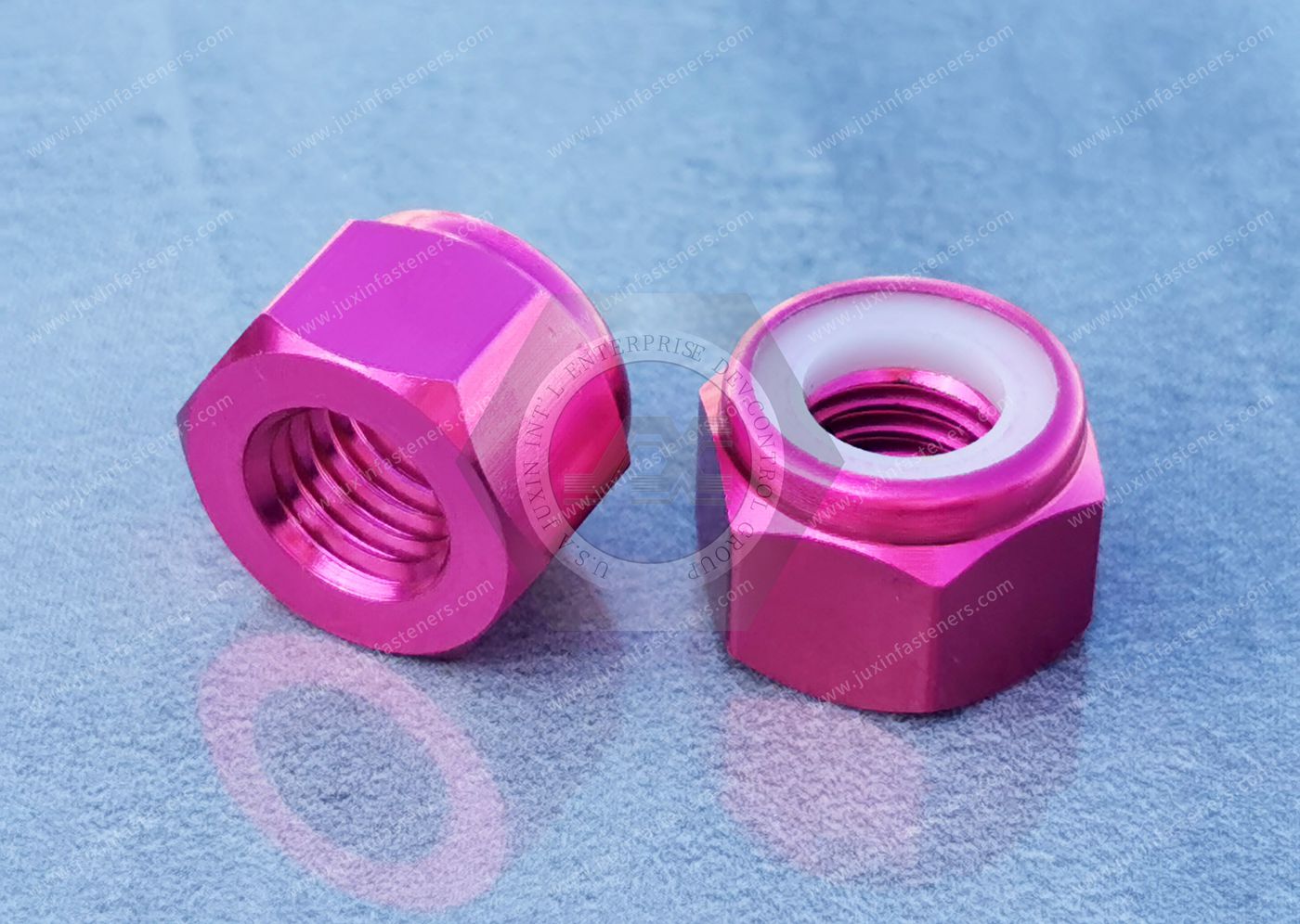 Anodized aluminum alloy zinc alloy flange nylon lock nut hex self locking nylon ring CNC machining nut