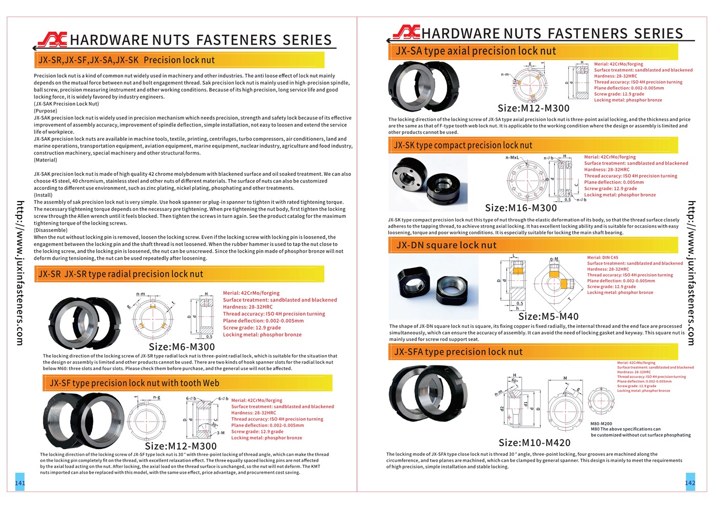 JX-SK type compact precision lock nut