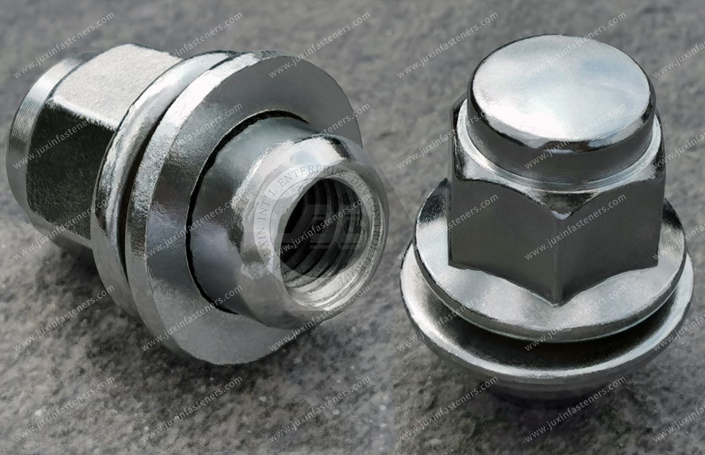 Wheel nut with short guide shank - K