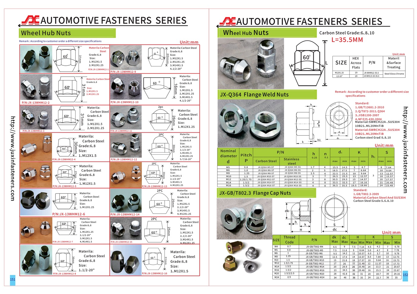 Wheel nuts&Tuner nuts and Spline Nuts