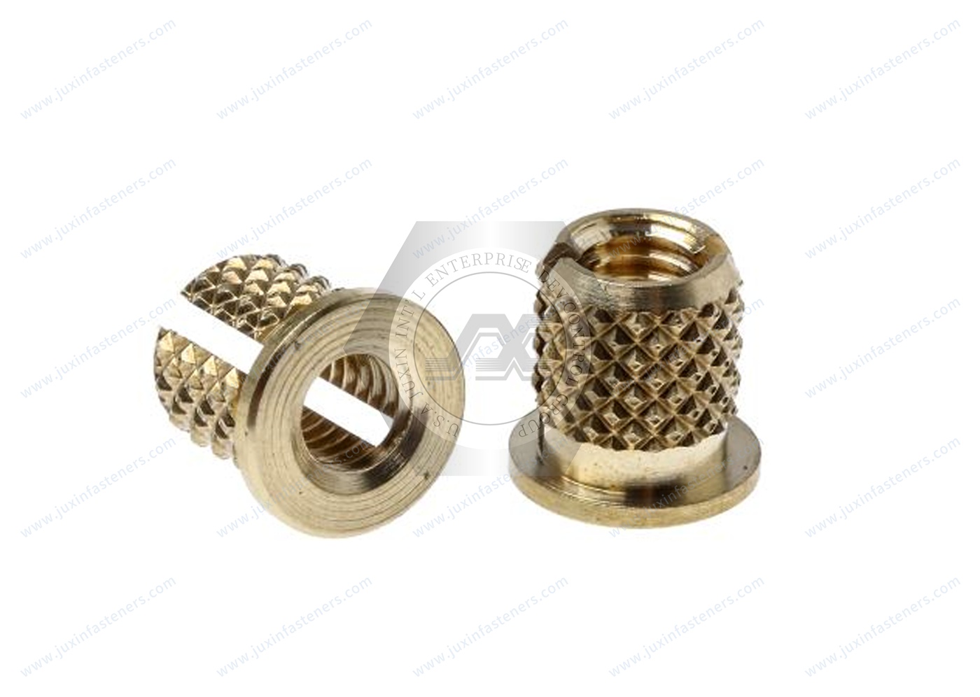 Brass Flanged Screw-to-Expand Inserts for Plastic