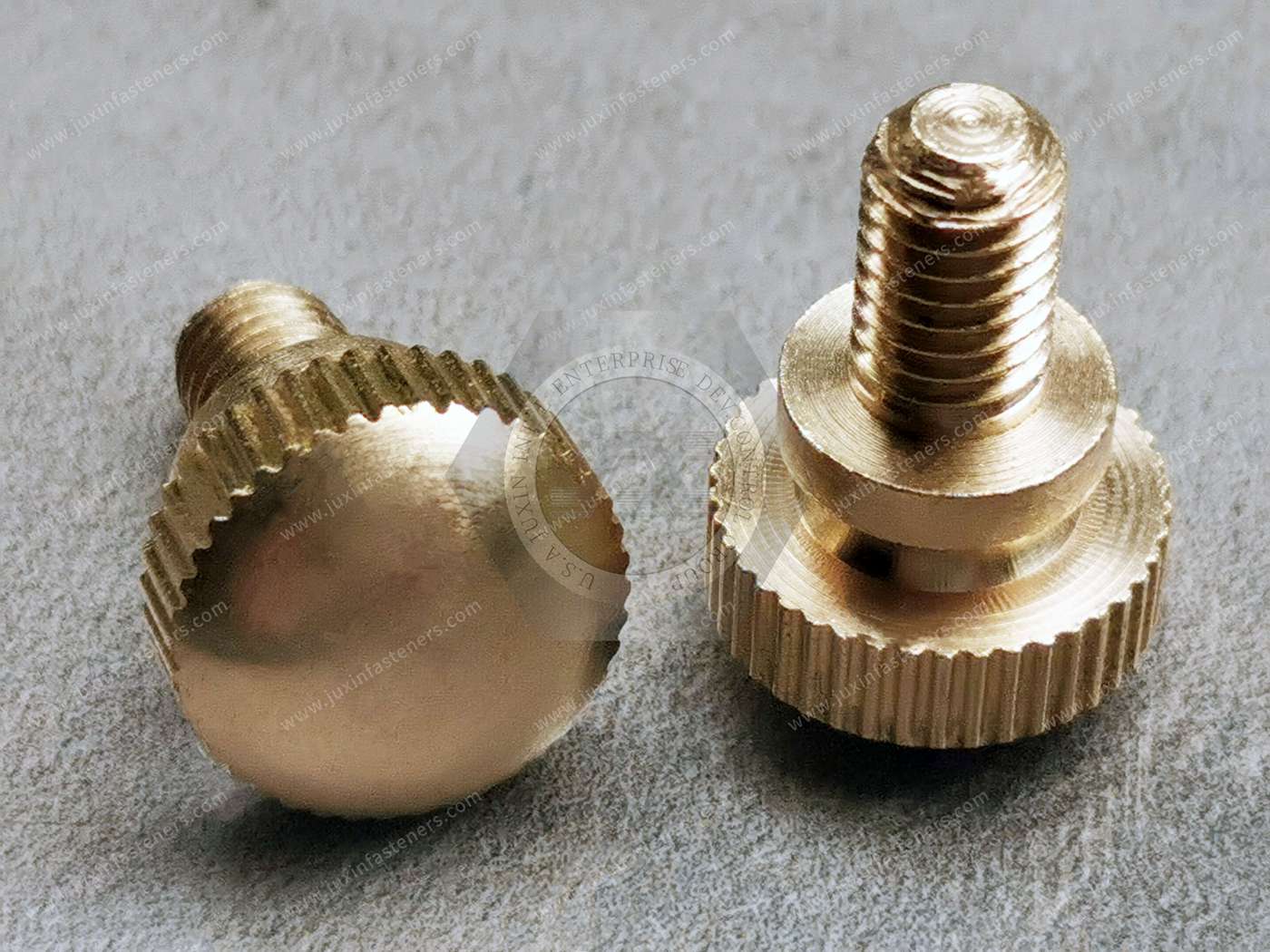 Brass Flared-Collar Knurled-Head Thumb Screws