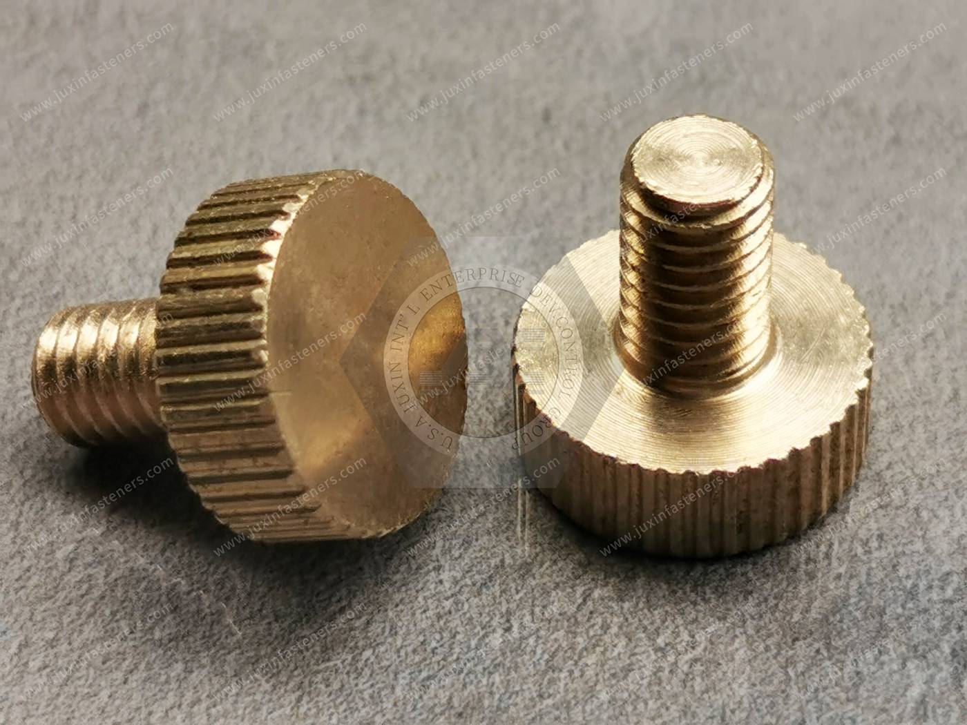 Brass Low-Profile Knurled-Head Thumb Screws