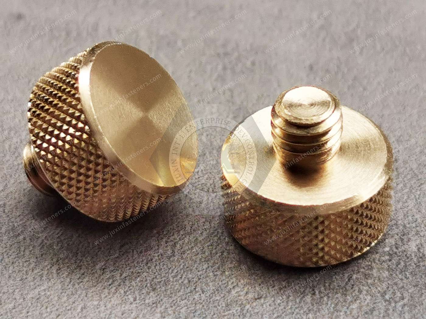 Brass Low-Profile Knurled-Head Thumb Screws