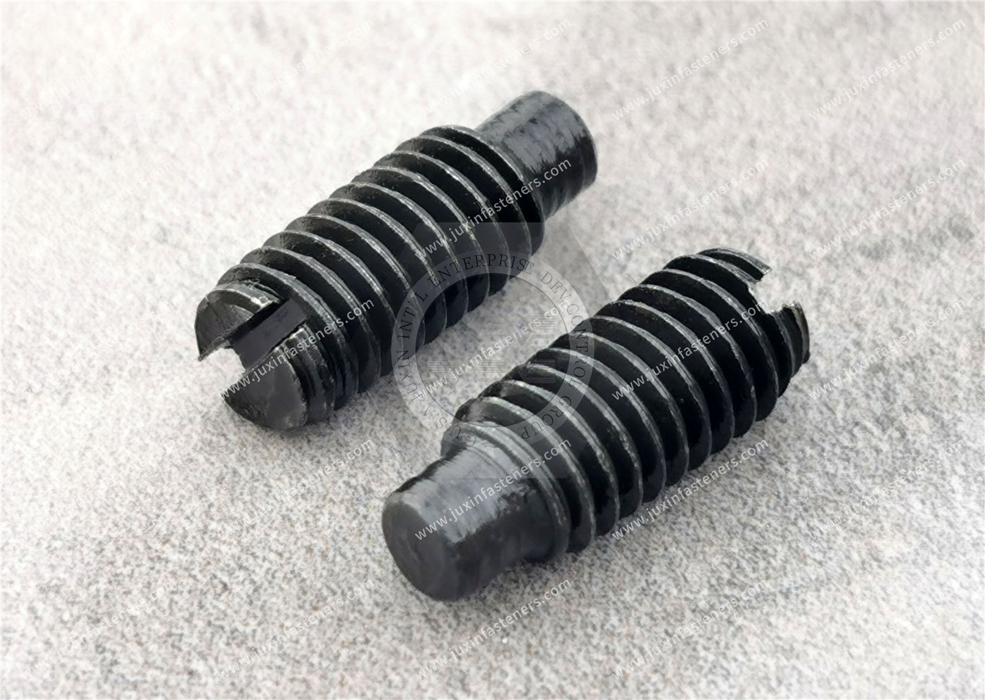 Alloy Steel Slotted Set Screws with Long Dog Point and Metric Alloy Steel Extended-Tip Set Screws