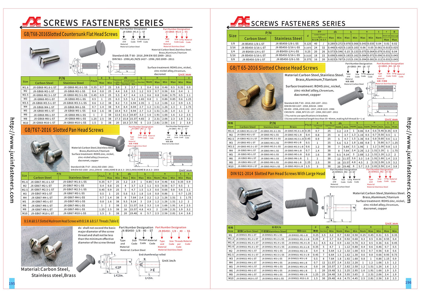 Brass Slotted Cheese Head Screws