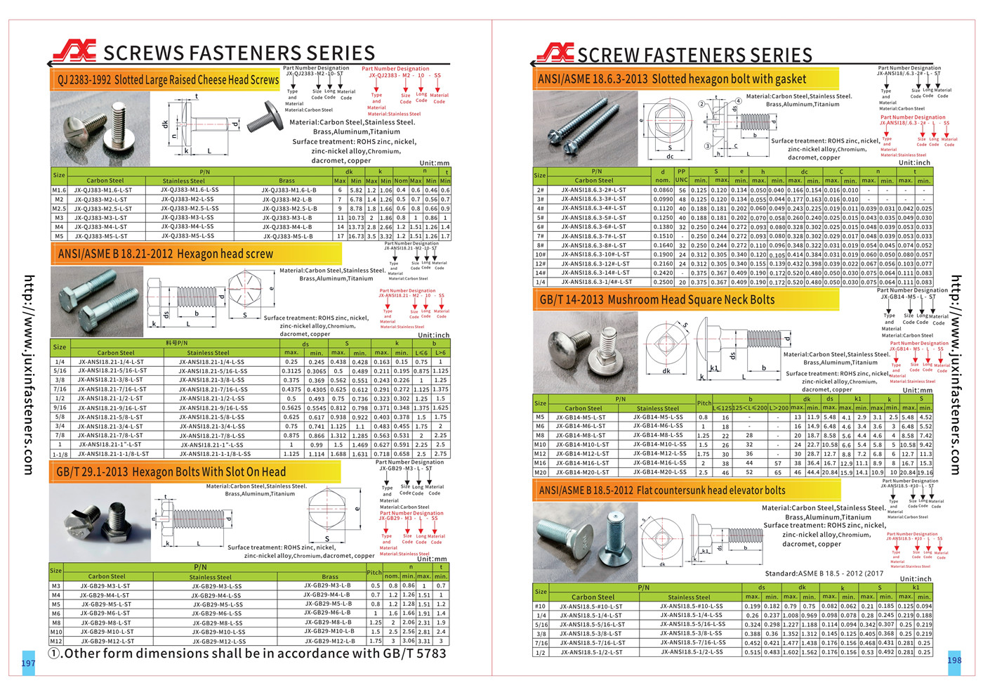 SCREWS FASTENERS SERIES