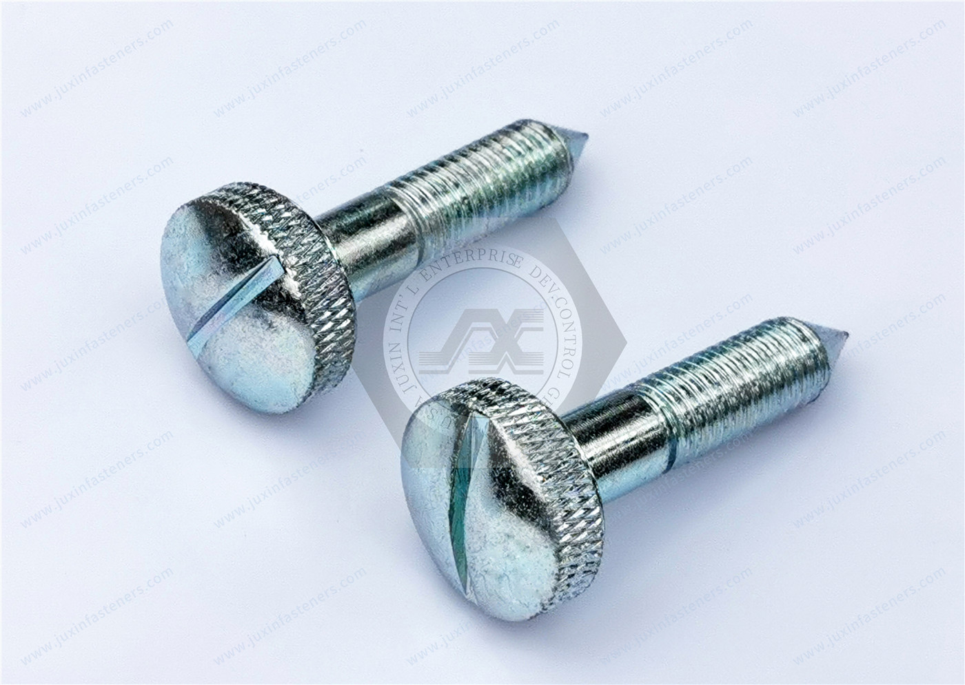 Steel Slotted Narrow Knurled-Head Thumb Screws