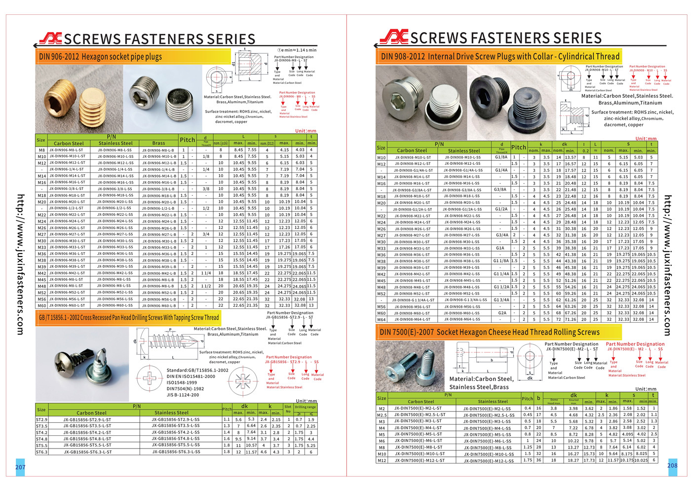 SCREWS FASTENERS SERIES