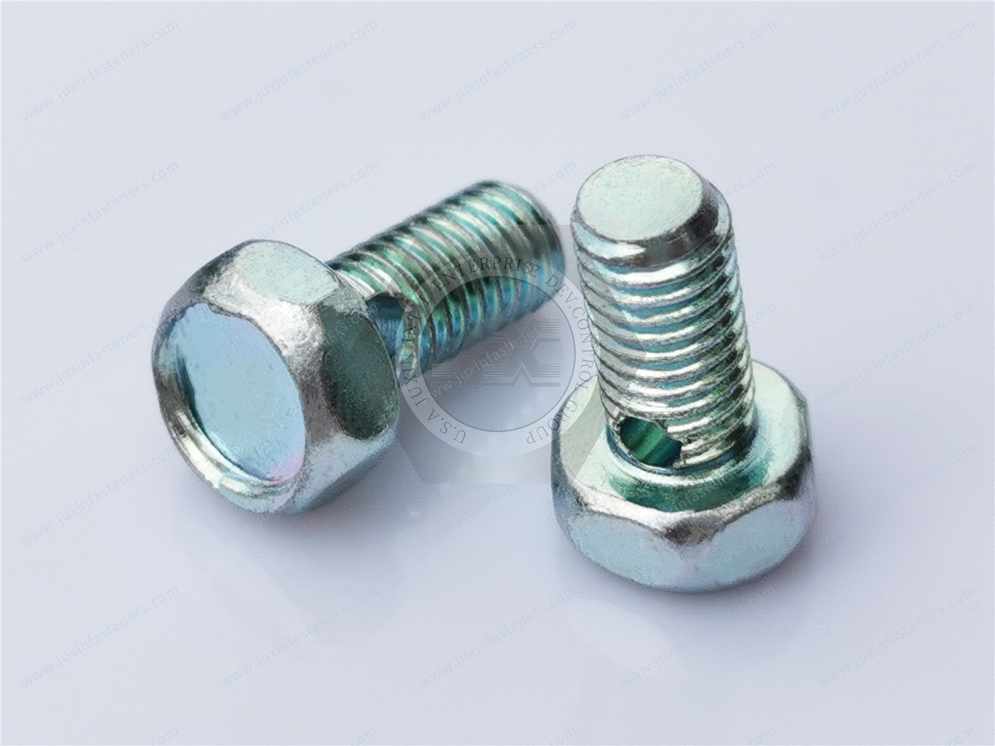 Non-standard Carbon Steel Hexagonal Bolt, Threaded Rod Through Cross Hole M6 and Cotter Pin-Lockable Hex Head Screws