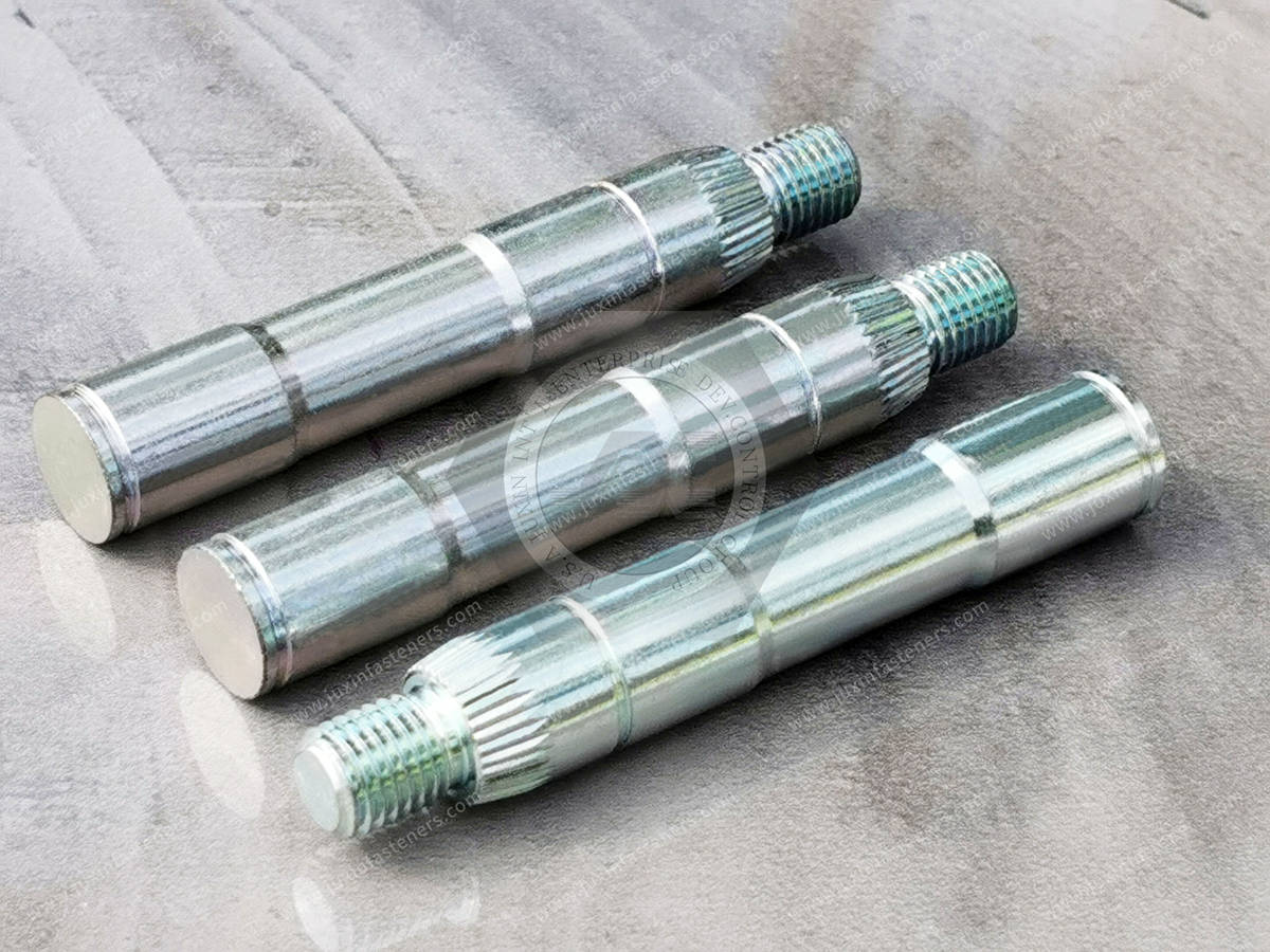 JX-21QJG304-M12-D145-ST Auxiliary scraper shaft for Automotive, Material: Steel 1045 Machined Parts