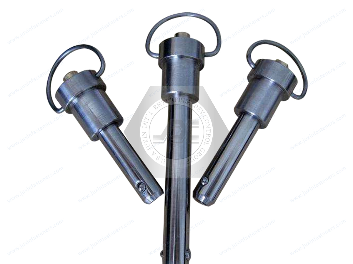 JX-21JG77, Steel pull ring handle quick release pin button type ball locking pin quick locking position pin