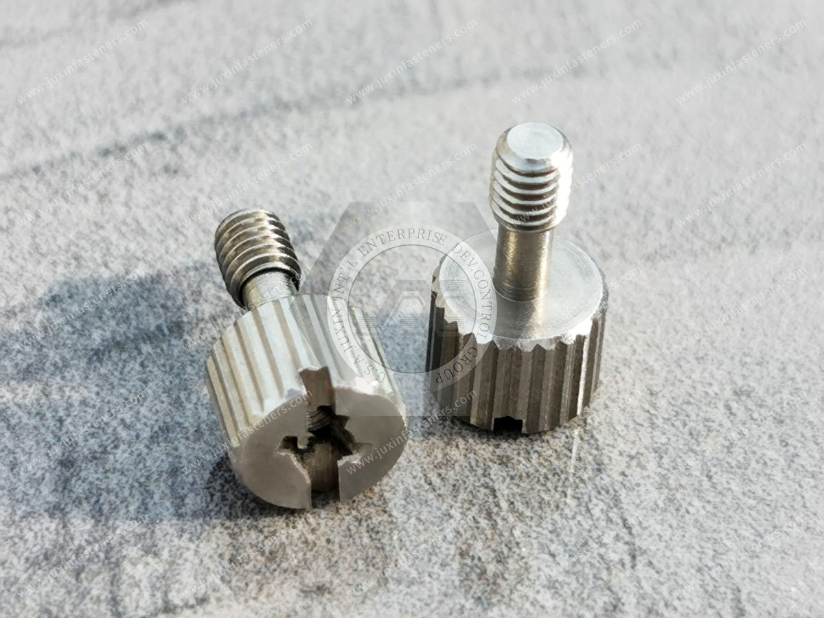 JX-21JG82-M3-7-H6.5-SS, Stainless steel Eleven-shaped knurled screw