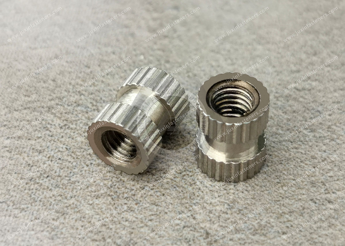 JX-21JG105-M3-H6-SS, Brass Unthreaded Inserts for Plastic, Surface treatment electroplating environmental protection nickel