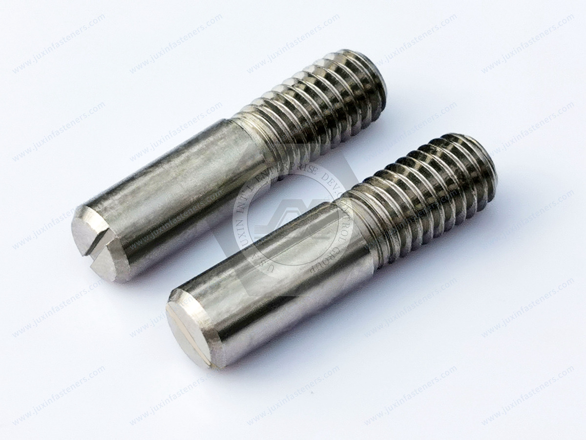 JX-21JG217-M8-D8-16-SS, Stainless steel one-slot headless shaft position screw