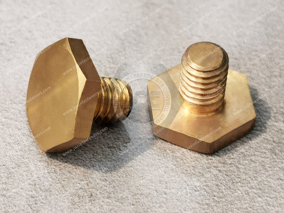 JX-21JG254-M6-8-HEX-B, Brass CNC Machining for Custom Parts hexagon screws