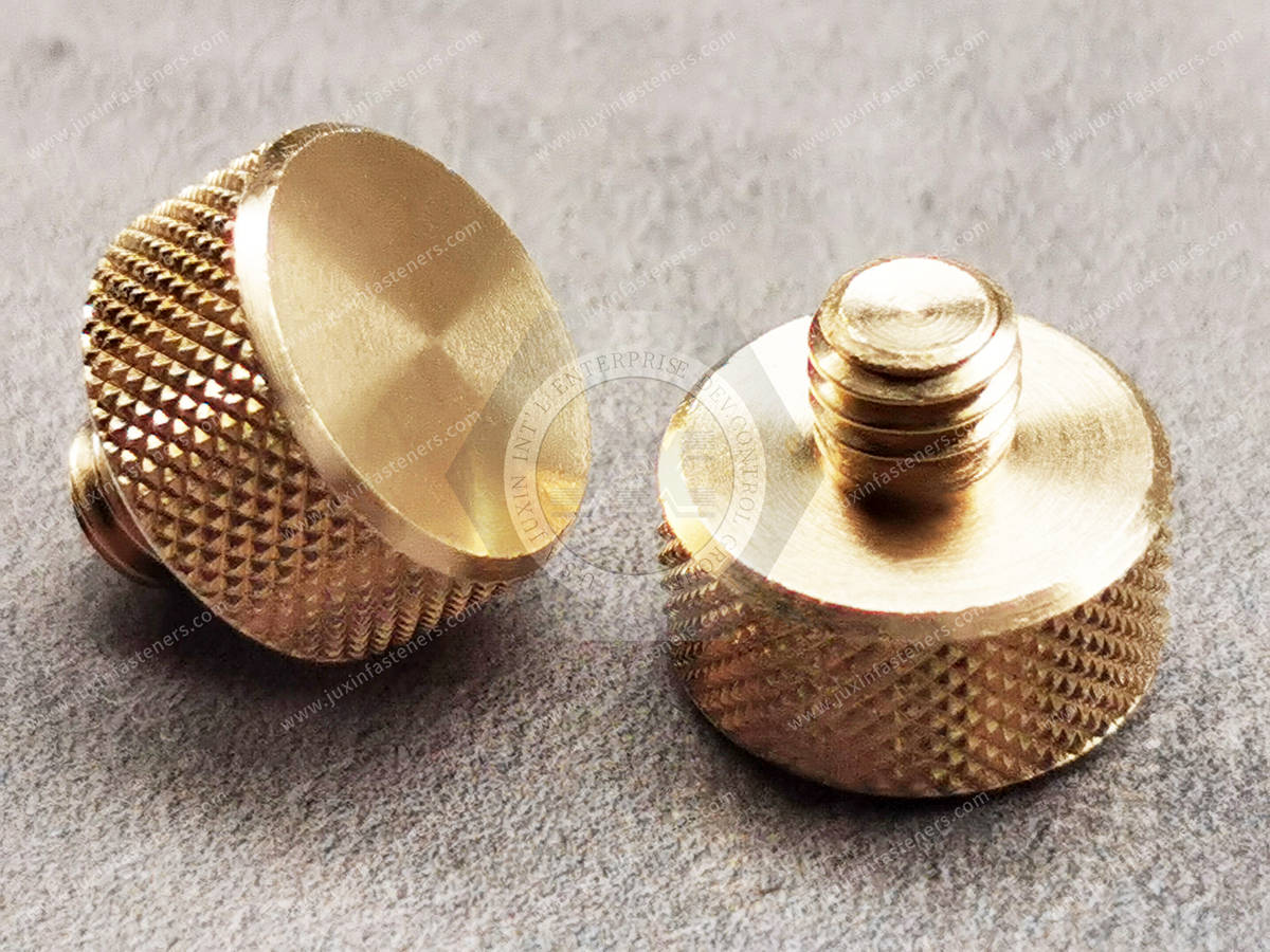 Knurled brass hand thumb screws