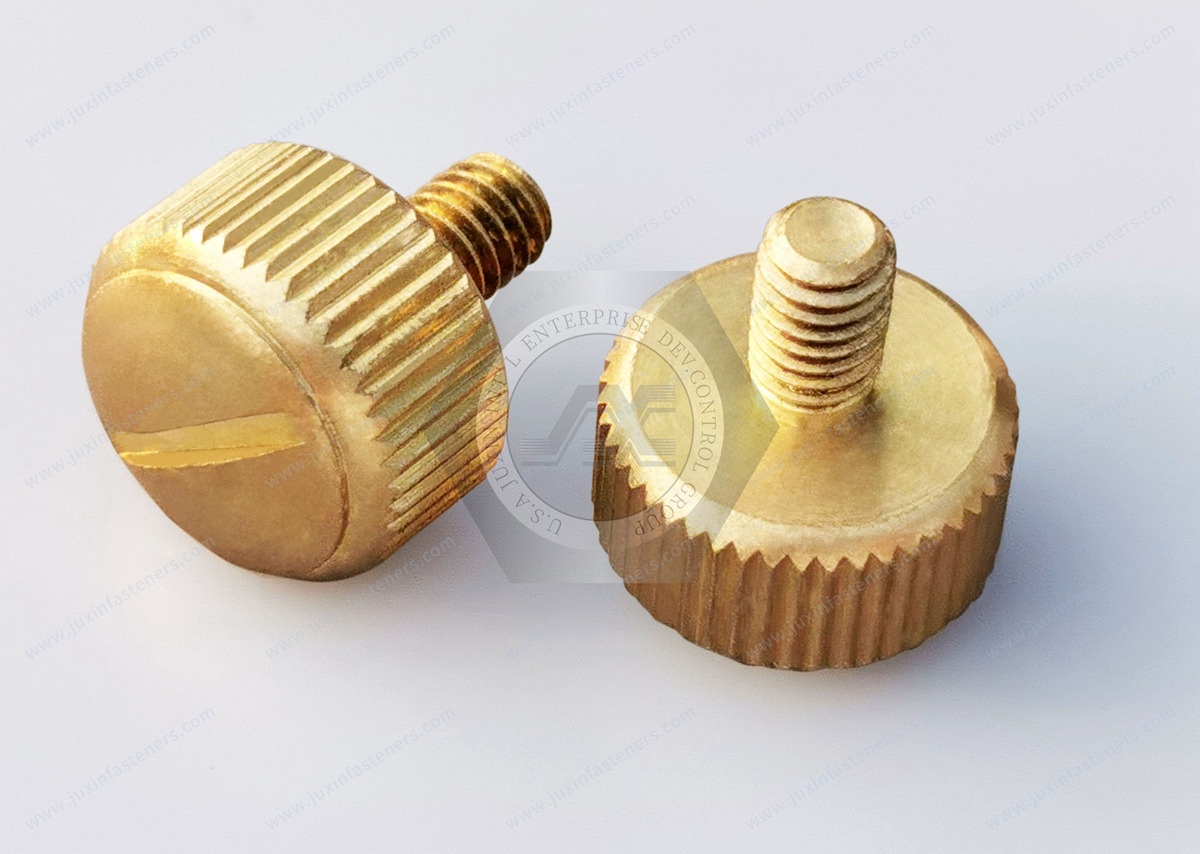 JX-21JG264-M4-7-B, Knurled brass hand thumb screws