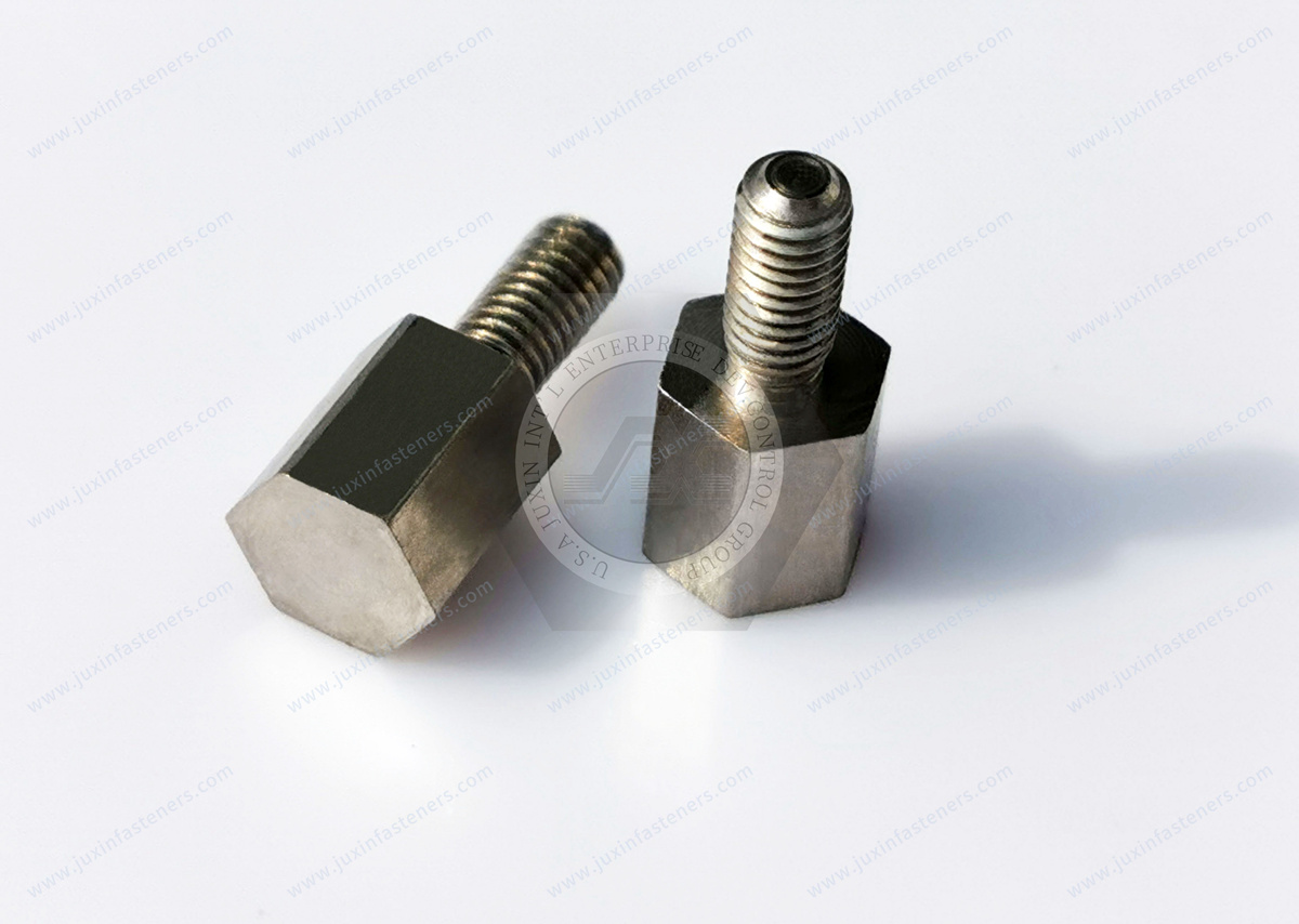 Stainless steel Male-Female Threaded Hex Standoffs, JX-21JG426-M3-7-SS, CNC stainless steel machining parts studs, restaurant and hotel stainless steel equipment, oven baking oven production and manufacturing application solutions, surface treatment passivation