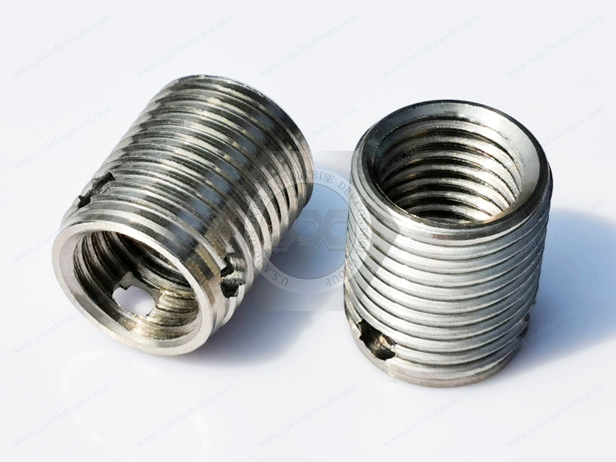 Stainless steel Tapping Inserts for Soft Metal, JX-21JG446-M14-M20-24-SS, CNC stainless steel threaded sheath self-tapping nuts mechanical parts, escalators, AFC (automatic ticketing) systems, screen doors, automatic doors, vehicle air conditioning, central air conditioning, ventilation equipment, water supply and drainage equipment, fire sprinkler systems, subway vehicle traction, turnout rutting equipment, power control systems and other manufacturing solutions.