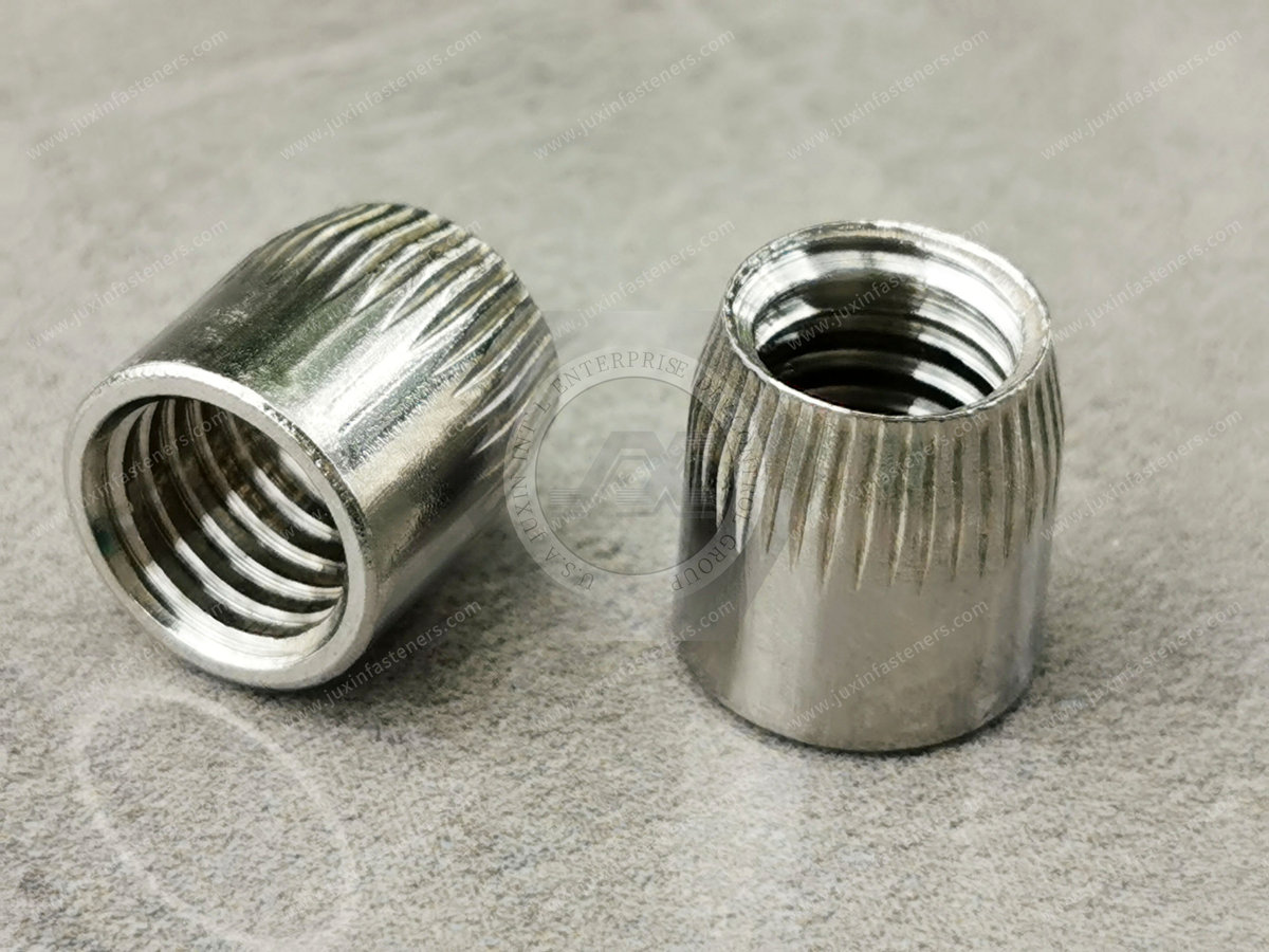 JX-21JG499-M8-SS, Stainless steel knurled nuts are used in industrial manufacturing production