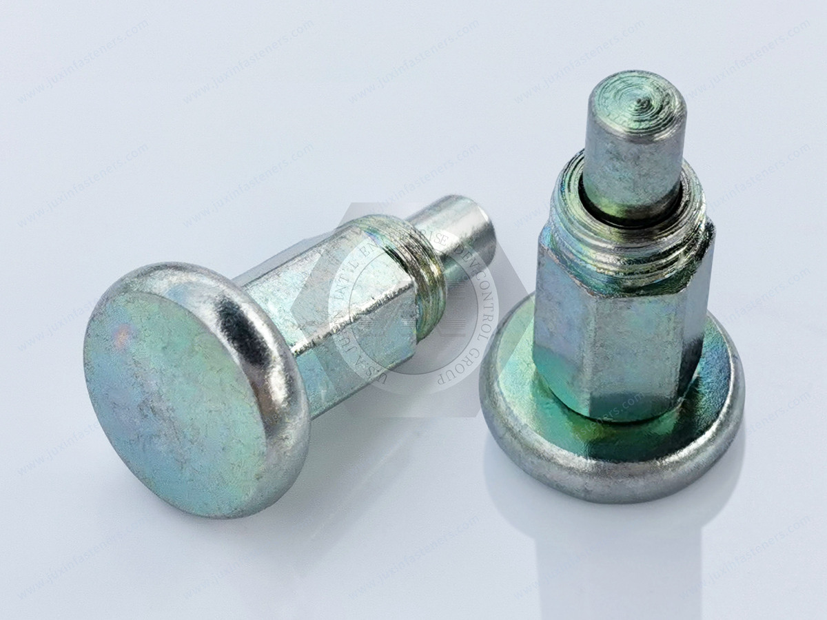 Knob plunger telescopic plunger indexing M6 thread locking fixed stop pin, JX-22CNC537-D10-18-ST, surface treatment electroplating environmental protection ROHS color zinc