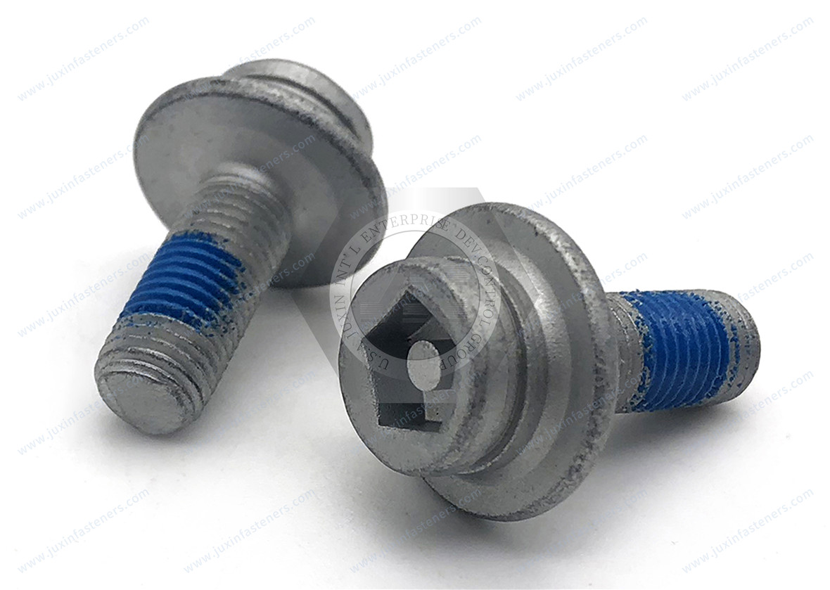 Carbon steel Hexagon socket flange bolts with pin .JX-DIN251-M8-ST ,Alloy Steel Tamper-Resistant Flange Socket Hexagon Head  Screws Security Fasteners