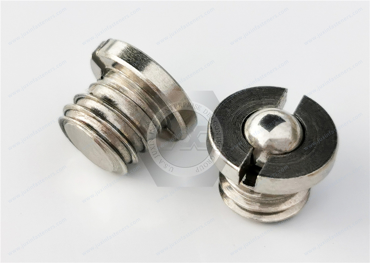 Slotted Ball-Nose Spring Plungers flange head