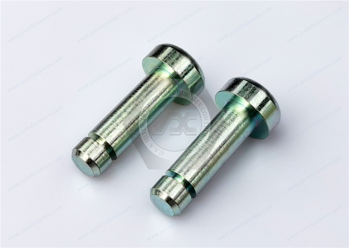 Carbon steel machined parts pin for the automotive manufacturing industry, surface treatment electroplating environmental protection ROHS color zinc