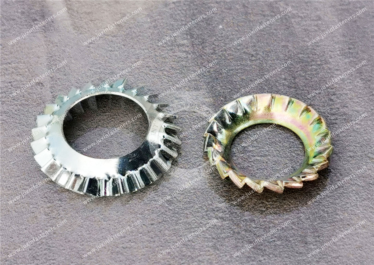 Toothed Lock Washers - Type V, Countersunk with External Teeth