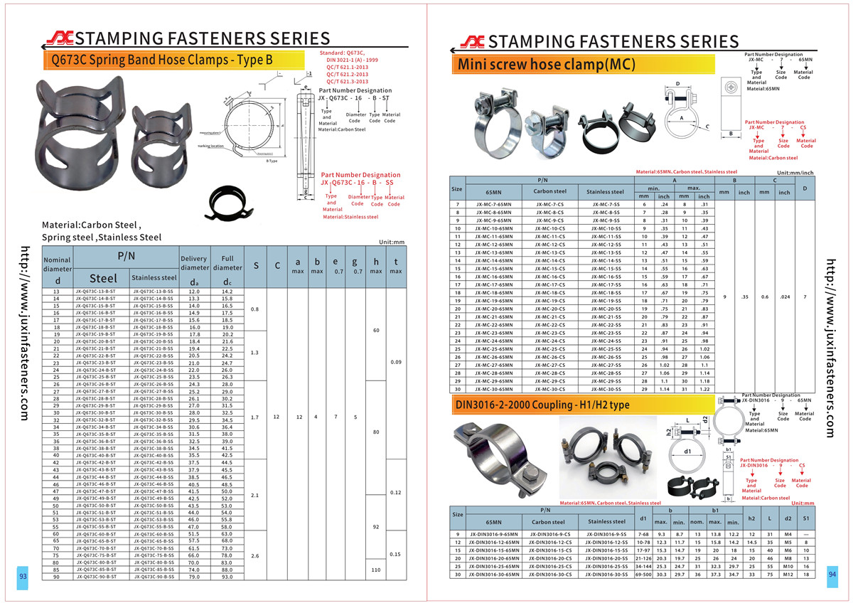 Q673B Steel strip type elastic ring hoop