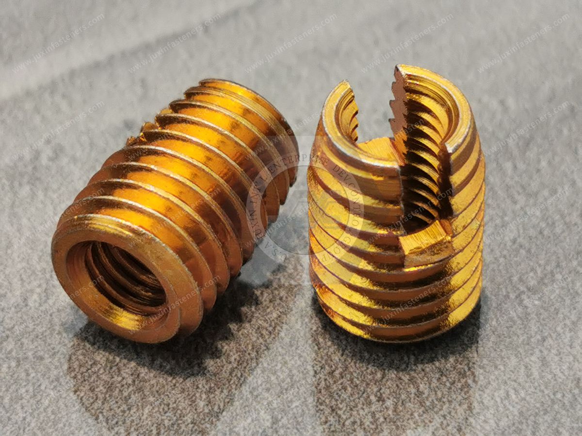 Brass Slotted thin wall self-tapping inserts