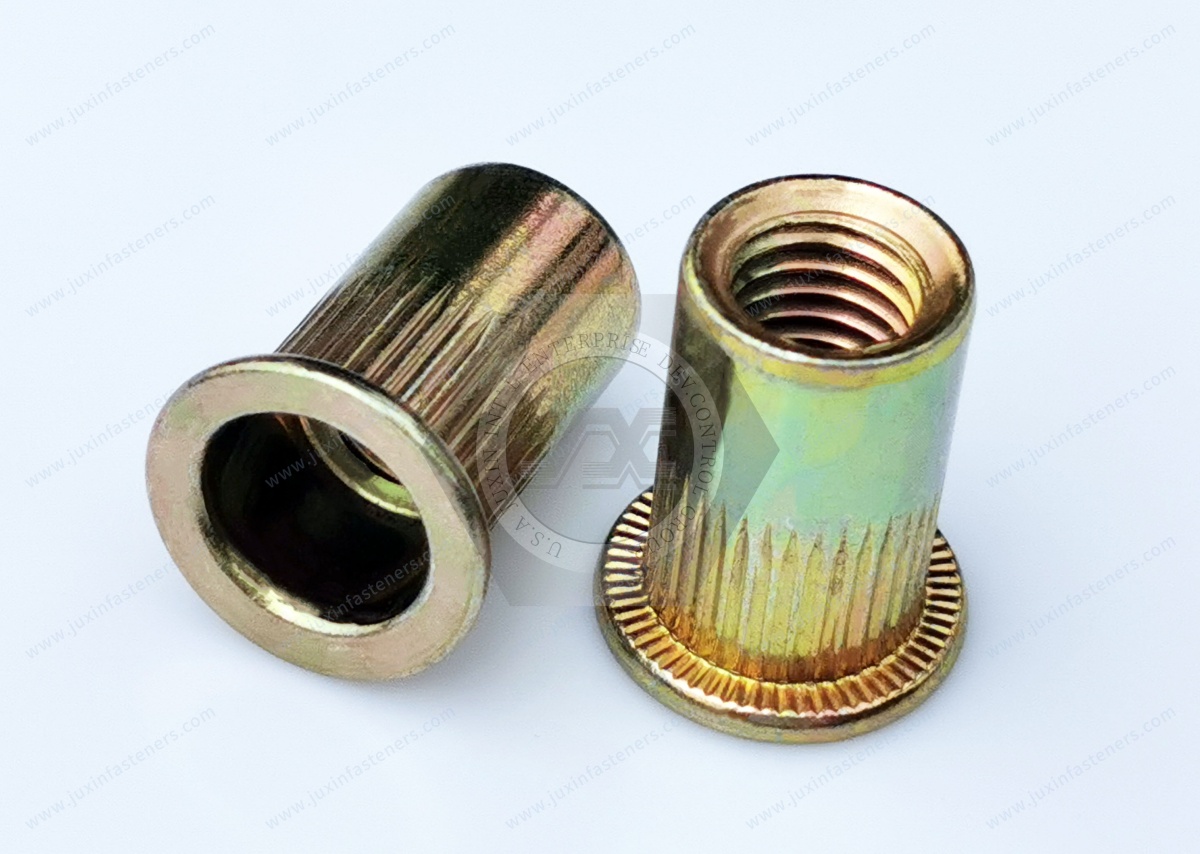 Flat Head Open end Round Body Knurled Blind Rivet Nuts