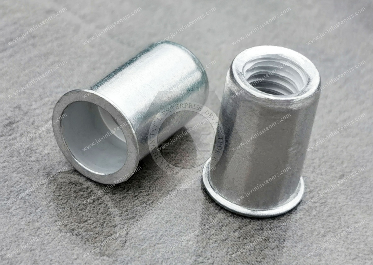 Thin Head Open  Round Body Plain Blind Rivet Nuts—Open End