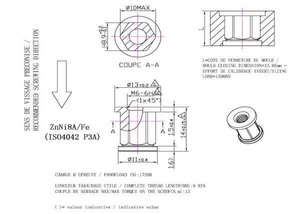 With double flange rivet nuts