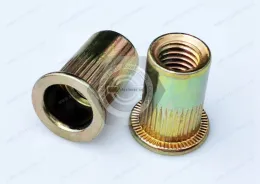 Flat Head Open end Round Body Knurled Blind Rivet Nuts