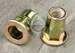 Flat Head Open end Part Hexagonal body  blind rivet nuts --Open end