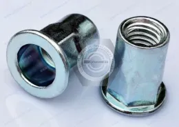 Flat Head Open end Part Hexagonal body  blind rivet nuts --Open end