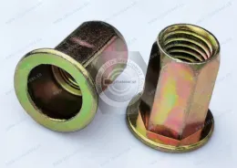 Flat head open end Full Hexagonal body blind rivet nuts --Open end -A