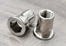 Flat Head Open end Part Hexagonal body Blind Rivet Nuts—Open End