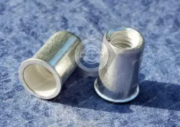 Thin Head Open  Round Body Plain Blind Rivet Nuts—Open End