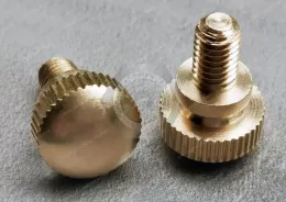 Brass Flared-Collar Knurled-Head Thumb Screws