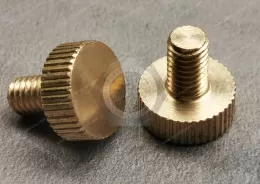 Brass Low-Profile Knurled-Head Thumb Screws