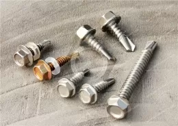 Stainless Steel Hex Head Drilling Screws with Hardened Steel Tip for Metal