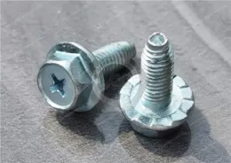 Carbon steel Cross recessed hexagon triangular tooth lock screw with flange&Cross recessed hexagon triangular tooth lock screw with flange