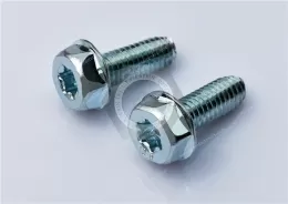 Carbon steel Cross Torx hexagon triangular tooth lock screw with flange 10.9 Class