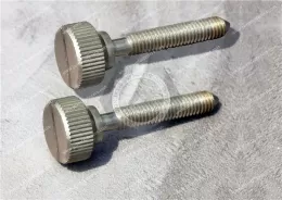 Slotted Stainless Steel Low-Profile Knurled-Head Thumb Screws